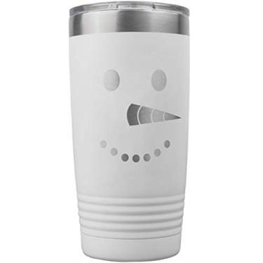 Imagem de Copos e canecas de café com tema de férias engraçadas - incluindo vinho, Pilsner e viagens. Ã“timos para amigos e entes queridos (branco - boneco de neve, 590 ml)