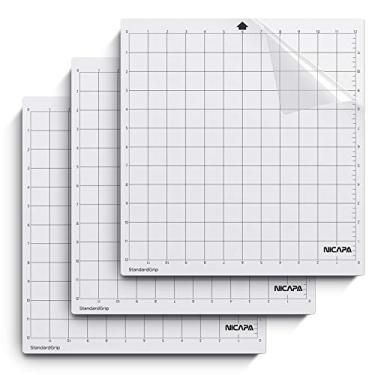 Imagem de Nicapa Tapete de corte StandardGrip para Silhouette Cameo 4/3/2/1 (30,5 x 30,5 cm, pacote com 3) almofadas adesivas adesivas de reposição para Silhouette Cameo