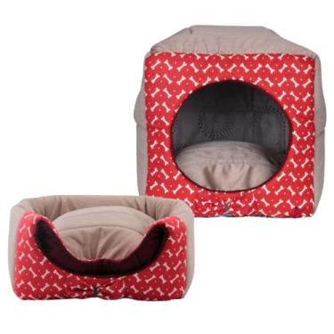 Imagem de Cama Iglu E Toca Para Cachorro Super Luxo Grande Vermelha