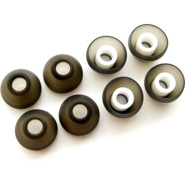 Imagem de Conjunto de 8 fones de ouvido intra-auriculares grandes para conforto ergonômico cinza / branco para fones de ouvido Philips SHE SHO SHS SHQ e SHB Series