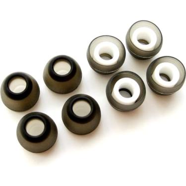 Imagem de Conjunto de 8 fones de ouvido intra-auriculares para conforto ergonômico pequeno cinza / branco compatível com fones de ouvido Philips SHE SHO SHS SHQ e SHB Series