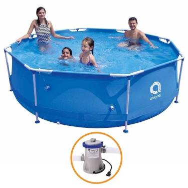 Imagem de Piscina Estrutural Armação 4383 Litros + Bomba Filtro Avenli Jilong 220v