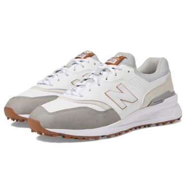 Imagem de New Balance 997 SL Tênis de golfe masculino, Branco/Cinza, 13 Wide