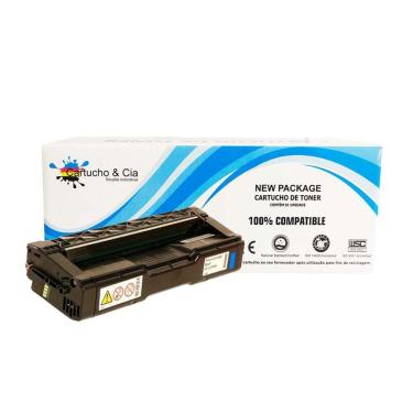 Imagem de Toner Compatível Com Ricoh Sp C232ct C252ha Ciano | Spc232 Spc230 Spc242 Spc252 | 6.000 Páginas - Cartucho & Cia