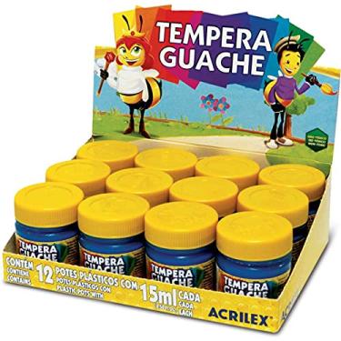 Imagem de Tinta Guache 015ml Amarelo Ouro - Caixa com 12 Acrilex, Multicor