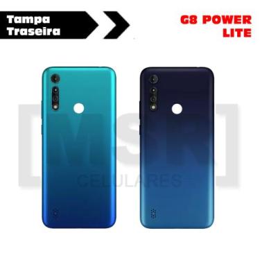 Imagem de Tampa traseira celular MOTOROLA modelo G8 POWER LITE, AQUA