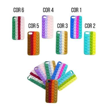 Imagem de Capa Case Capinha Silicone Bolha Iphone 7 4.7 Anti Stress Pop It - out