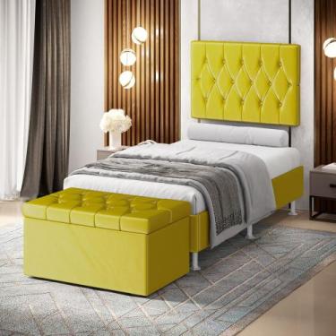 Imagem de Kit Painel Centaurus 100 e Calçadeira Sagitarius Veludo Aradecor, Amar