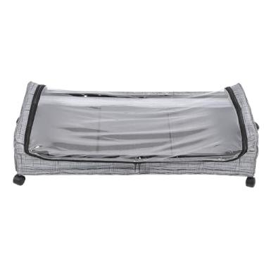 Imagem de Sob a Caixa de Armazenamento da Cama, Sob o Pano de Oxford da Estrutura do Aço Carbono do Recipiente de Armazenamento da Cama para o Armário (Padrão listrado)