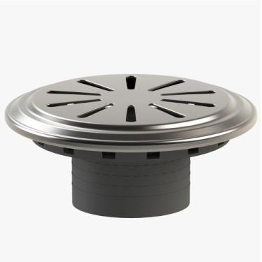 Imagem de Ralo/Dreno Lateral de Parede Anti Hair Inox/ABS - Inaqua, 50mm