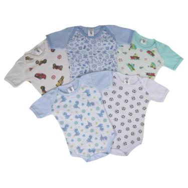 Imagem de Body Manga Curta Bebê Roupa De Bebê Estampado Kit C/3 Peças  - Batutin