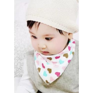 Imagem de Kit 4 Babador Bandana Bebê Forro Duplo Premium  - Infantil Baby