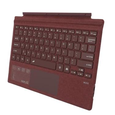 Imagem de Teclado para Tablet BT Magnético RGB Retroiluminado Com Touchpad de Controle de Gestos para Pro 3 7+ Office Home Entertainment (Vermelho)
