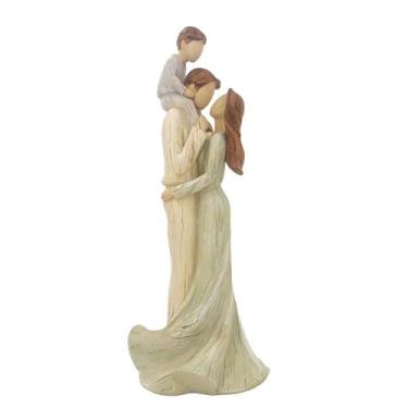 Imagem de Estatueta Decorativa De Família em Resina Papai Mamãe Filho Filha Escu
