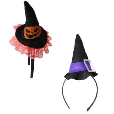 Imagem de Tiara Chapéu De Bruxa Acessório Fantasia Halloween - Fantasias Carol F