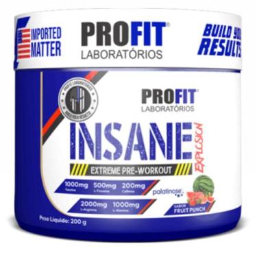 Imagem de Pré Treino Insane Explosion 200g - Profit, Fruit Punch