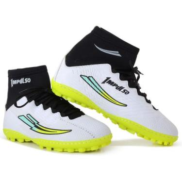Imagem de chuteira cano longo sosaite - impulso, Branco amarelo, 40