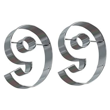 Imagem de Bakerpan Cortador de biscoito de aço inoxidável número 9 formas, 8,5 cm - conjunto de 2