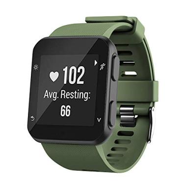 Imagem de Pulseiras de silicone WIIKAI de substituição para Garmin Forerunner 35, pulseira de relógio de silicone compatível com Garmin Forerunner 35 (verde militar)