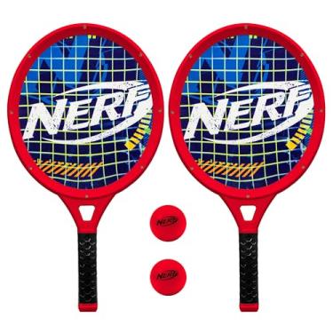 Imagem de NERF Foam Tennis Set for Kids - 2 Player Kids Tennis Set - Jumbo Rackets and Foam Tennis Ball - Indoor Tennis Set - (2) Rackets and Foam Balls Included