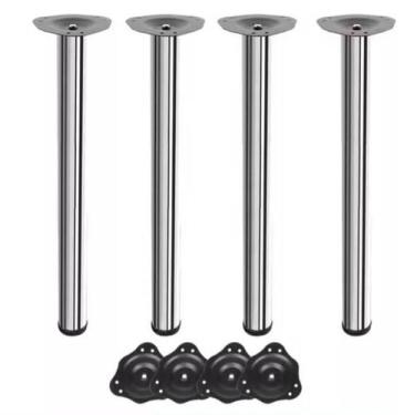Imagem de Pé Metálico Para Mesa De Escritório 72cm Kit 4pes - HCH, PRETO