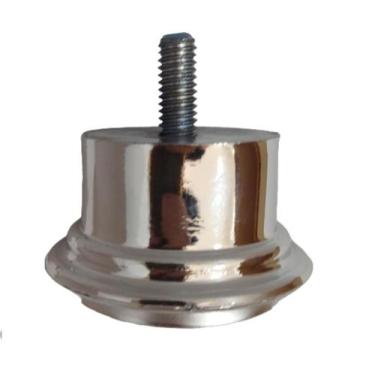 Imagem de Pé Para Sofá 3,3cm METALIZADO Redondo Kit 4 unidades - Fenix Mendonça