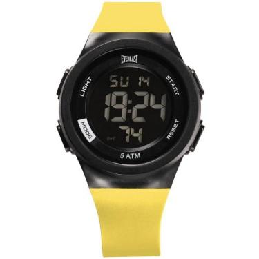 Imagem de Relógio Everlast Masculino Digital A Prova D'Agua Resistente, Amarelo/