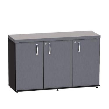 Imagem de Armário Credenza Com 03 Portas PE 40 Pandin 1,20 M Grafito e Preto