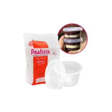 Imagem de Pote Redondo 145ml com Tampa Freezer & Micro-ondas Prafesta Pacote 24 