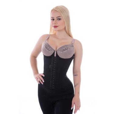 Imagem de Cinta Modeladora Com 14 Barbatanas - Xale de Seda Design, Preto