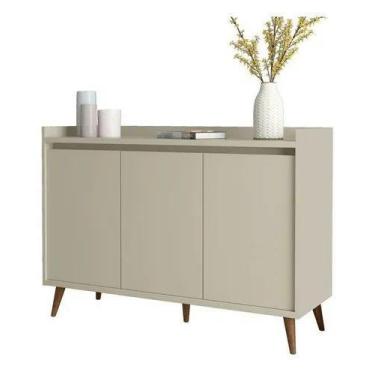 Imagem de Buffet delux delta classico 3 portas off white - Village Móveis