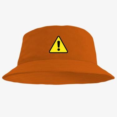 Imagem de Chapéu Bucket Hat Estampado Aviso - MP Moda Masculina, Único, Laranja