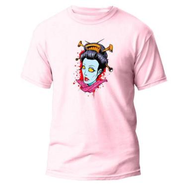 Imagem de  Camiseta Basica Algodão Premium Estampada Zombie Gueixa - Pavesi, Ros