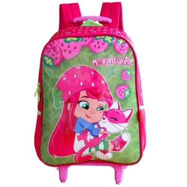 Imagem de Mochila Escolar De Rodinhas Infantil Juvenil Da Moranguinho - Luxcel, 