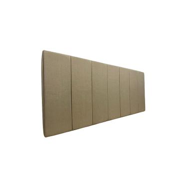 Imagem de Cabeceira Estofada Casal 7 Blocos Não é Segredo Linho Palha 140x60