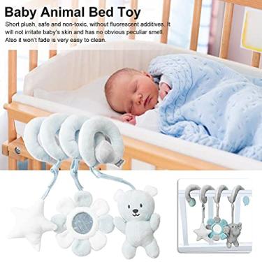 Imagem de Bebê Carrinho de bebê Berço Atividade Espiral Brinquedos de Pelúcia Carrinho de bebê Brinquedos Pendurados Brinquedos Educativos de Pelúcia Elefante Coelho Urso Porco Colorido