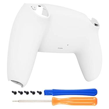 Imagem de eXtremeRate Capa inferior branca macia para controle DualSense 5, capa traseira personalizada para controle PS5, capa traseira de reposição para controle Playstation 5