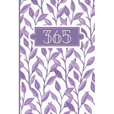 Imagem de 365 Day Journal - One Page A Day | Lined | Undated | 6x9 Daily Diary | Purple Foliage Pattern Cover: Daily Diary for 365 days of Journaling. Gift for Family and Friends