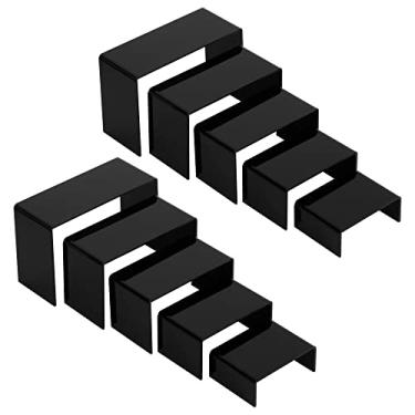 Imagem de ihomecooker 10 Peças de Suportes de Exposição de Acrílico Preto para Suportes de Sapatos, Suporte de Varejo, Suporte para Cupcakes, Suporte para Sobremesas (10P-Preto)