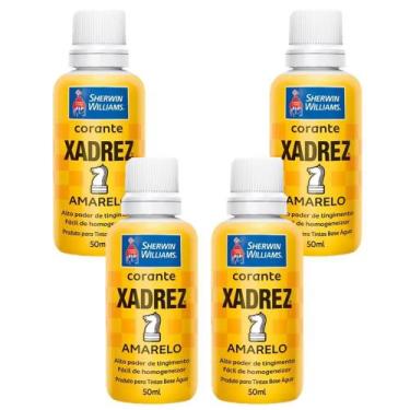 Imagem de Kit 4 Corante Líquido Xadrez Sherwin Williams Tintas Bisnaga Pigmento 