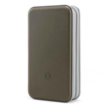 Imagem de Alavisxf Capa para CD, suporte de plástico rígido com capacidade para 96 discos de DVD com zíper – Organizador portátil de CD DVD para carro, casa, viagem (verde-oliva)