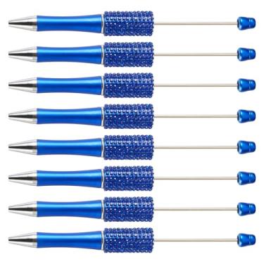 Imagem de KISSITTY Canetas esferográficas azuis, tinta preta, diamante, pedras, strass para fazer canetas, estudantes, professores, casamento, formatura, festa, presente, material de escritório