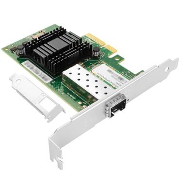 Imagem de Vogzone Placa de rede PCI-E de 10 Gb para Intel X520-DA1/ E10G42BTDA, porta única SFP+ de 100 MbE/10 GbE, com chip Intel 82599EN, adaptador Ethernet PCI Express 2.0 X4 de 10 GbE compatível com