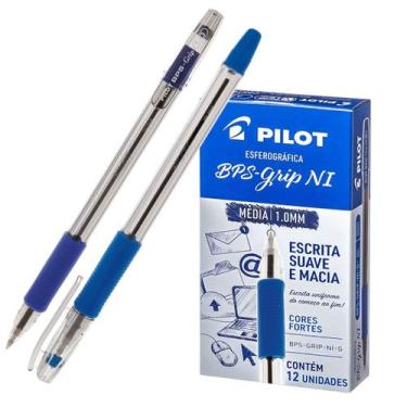 Imagem de Caneta Bps Grip M 1.0 Pilot 12 Unidades, Azul