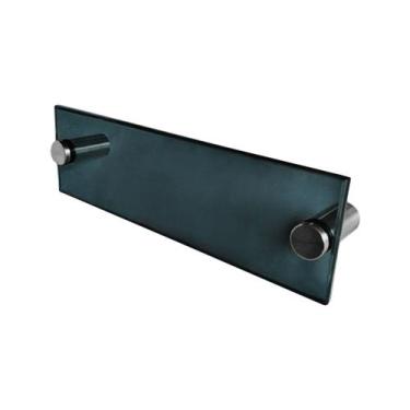 Imagem de 1 Porta toalha de Rosto Em vidro Fumê 30cm - DIRETOO