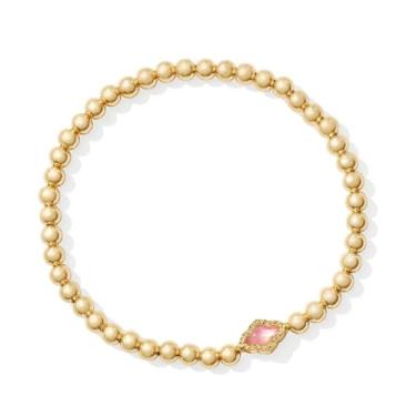 Imagem de GUORO Pulseira elástica de contas, pulseira de strass, joias modernas, pulseira de aço de liga de pedra do mês de nascimento, pulseiras elásticas para mulheres, Medium, Liga de aço, Sem Pedra Preciosa