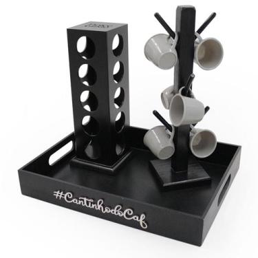 Imagem de Kit 6 Xicara Porta Capsula Para Dolce Gusto Bandeja Acrílico - Dupétri