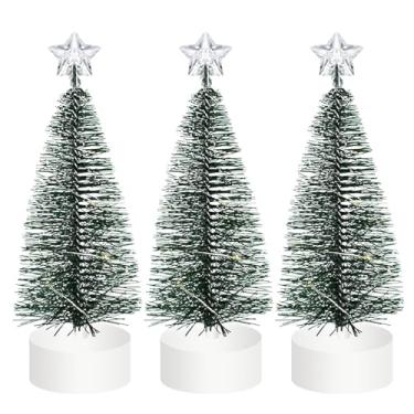 Imagem de Árvore de Natal de mesa,Árvore de Natal para mesa | 3 peças de enfeites de mesa artificiais para árvore de Natal,Pequenos suprimentos de Natal, decoração aconchegante para sala de estar e mesa