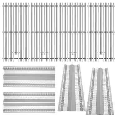 Imagem de STCNADCR Pacote com 4 grelhas redondas de 7 mm com 4 peças de substituição de placas térmicas de aço inoxidável para modelos Blaze BLZ-3 BLZ-4 BLZ-5,3, 4, 5 queimadores Blaze Grill