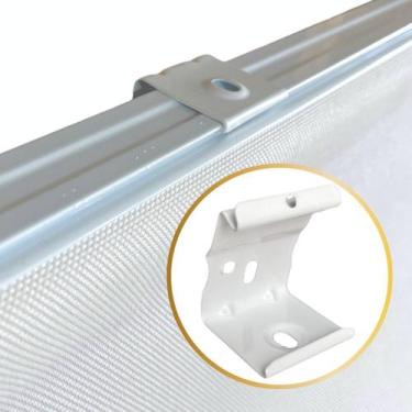 Imagem de Kit 2 Suportes Presilha para Cortina Persiana Romana  - ART DECORAR